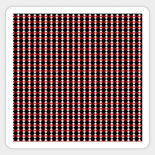 Rhombus pattern black and red Sticker